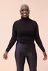 Hug Me Tight Turtleneck Bodysuit Black