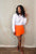 Preppy Lady Tennis Skirt (Orange)